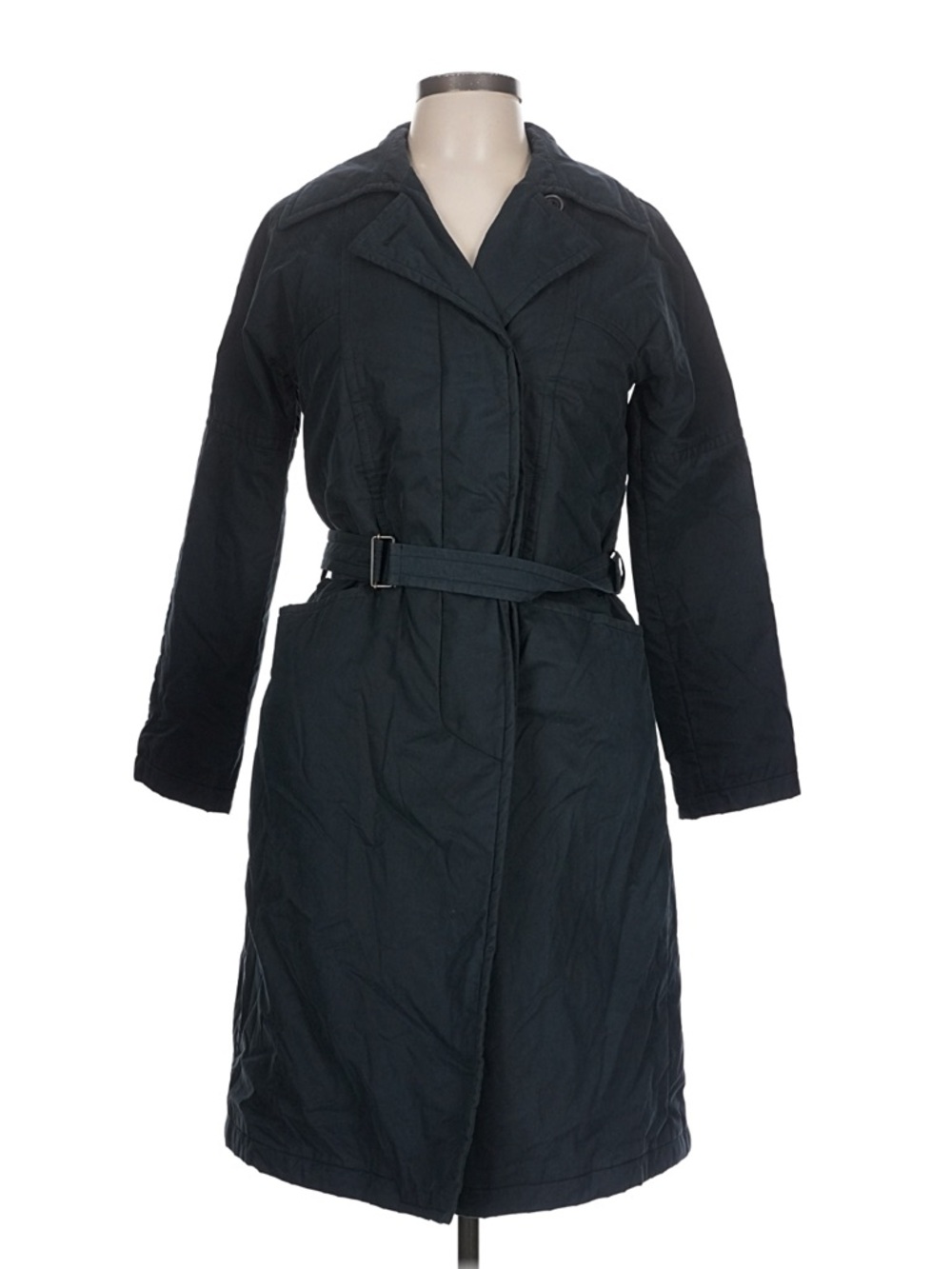 Dries Van Noten Dark Navy Belted Trench Coat